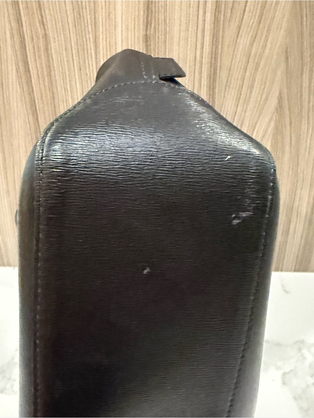 Longchamp Roseau Black Leather Tote Bag – Red Interior - Picture 10 of 14